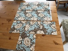 Remnants Of Free Spirit William Morris Chrysanthemum Fabric Blue Brown Cream