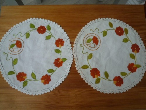 Vintage cotton placemats - ,