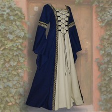 Vintage Halloween Gothic Costume Party Dress Medieval Renaissance Dress Women's