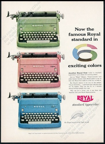 1955 royal typewriter - royal, green