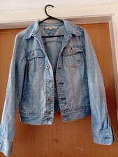 Tommy Hilfiger Women’s Denim Jacket Size Medium Light Wash Vintage Y2K VGC