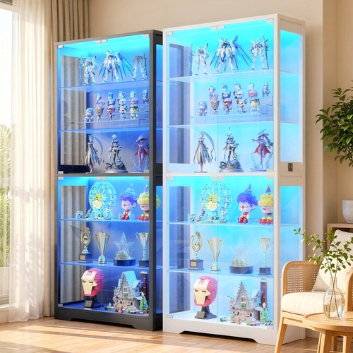 Tier glass display case - 6-tier,