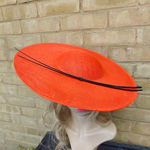 Orange fascinator black - orange,