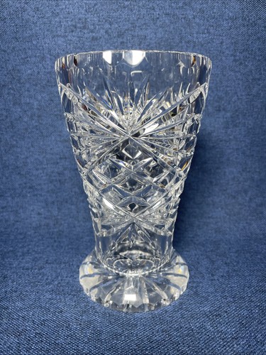 Vintage cut crystal vase - vintage,