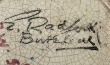 E. Radford Burslem 1930s Vintage Hand Painted Two-Handled Vase 14cm