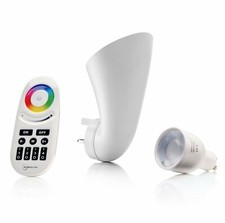 Auraglow Plugin GU10 Spotlight Uplighter Wall Wash Light UK Plug Socket Lamp