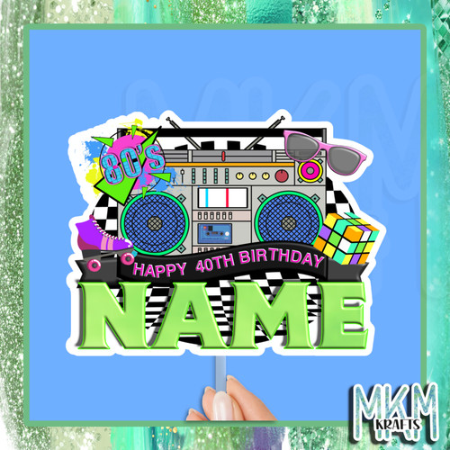 Theme birthday cake - 80’s,