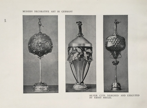 Art nouveau silver cups - nouveau,