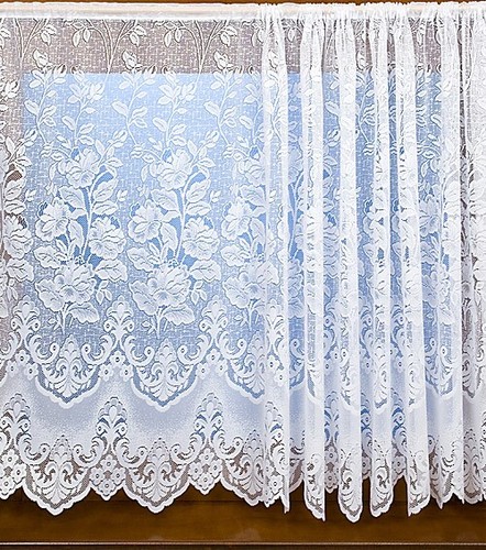 White net curtain - white, thick