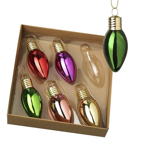 Baubles multicolour glass - 6x,