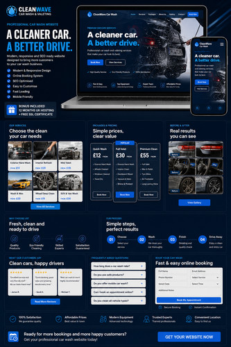 Car wash website - car, free