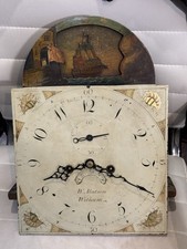 Antique 8 Day Longcase Movement And Dial 17ins X 12ins W Matson Witham