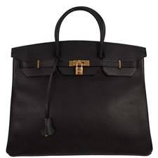 Hermes Black Ardennes Birkin 40 Handbag 13*□F 116393