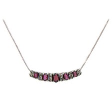 Sterling Silver Red Garnet and