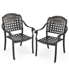 Set of 2 Cast Aluminum Patio