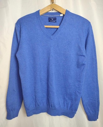 Men gant sweater navy cotton - navy,