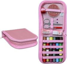 Large Portable Travel Small Home Sewing Kit Case Needle Thread Tape Scissor Set