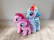 3 x My Little Pony Ponies Rainbow Dash Build A Bear TY Hasbro Pinkie Pie Bundle
