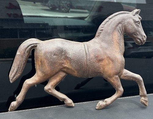 Antique metal horse - horse, primitive