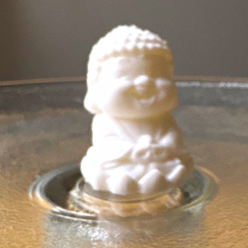 White ceramic buddha figurine - ceramic,