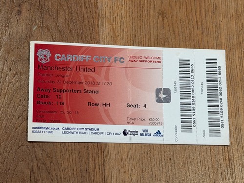 Ticket 2018 cardiff city - 2018/19,