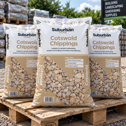 White cotswold chippings 20kg - cotswold,