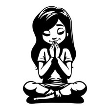 Girl Sitting Praying Vinyl