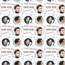 HARRY STYLES PERSONALISED CHRISTMAS WRAPPING PAPER GIFT WRAP 1D FOR HER HIM