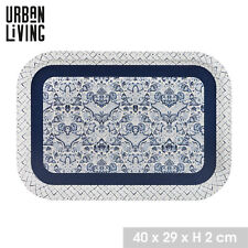 Serving Tray Blue White