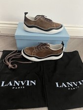 Lanvin Diver Shoe Mens Brown Suede / Leather Trainers - Size UK 7 - VGC