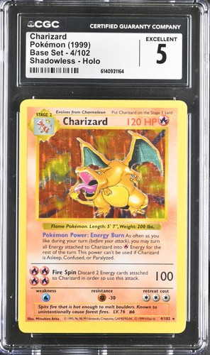 Cgc excellent charizard - cgc,