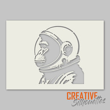Chimp Astronaut Stencil --- Banksy Style --- Premium Mylar