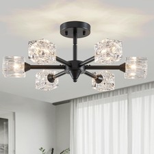 Black Chandelier 6-Light 20"