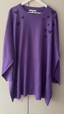 Purple Heart Embellished Oversized Sweater | Next | Size XXL