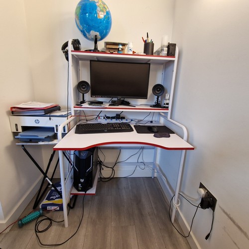 Ikea fredde gaming desk white - gaming,