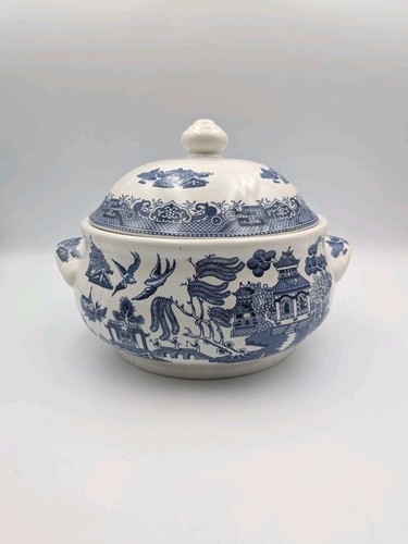 Churchill blue willow lidded - blue,
