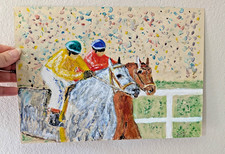 Del mar painting - horse, racing