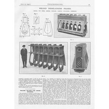 Steel Barrel Co Ltd Welded Diesel Engine Frames Vintage Engineering Print 1931