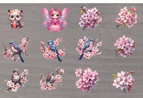 12x colourful mixed floral - mixed,