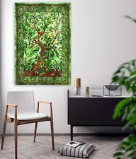 Green Tie Dye Tree of Life