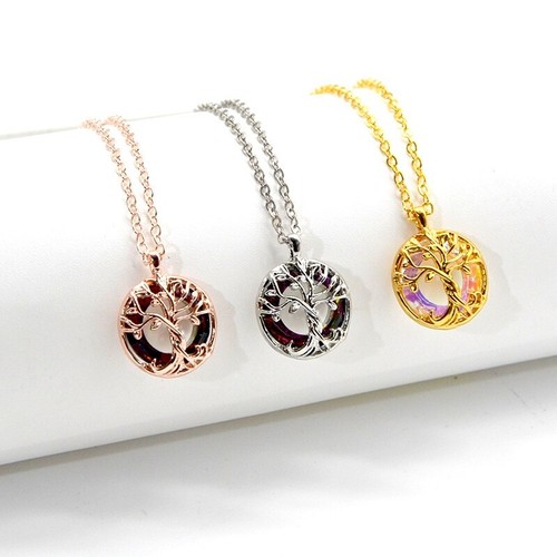 Tree life pendant rose gold - tree,