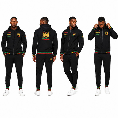 Men rasta lion fleece - men's,