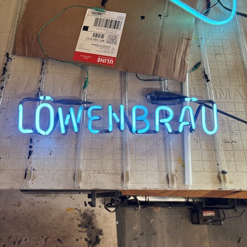 Lowenbrau neon beer sign part - lowenbrau,