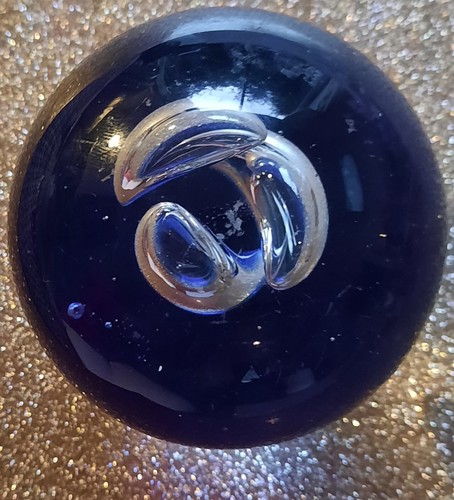 Vintage blue hand blown - vintage,