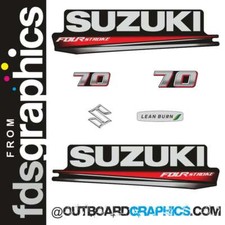 Suzuki DF70 70hp four stroke outboard engine decals/sticker kit (2018)