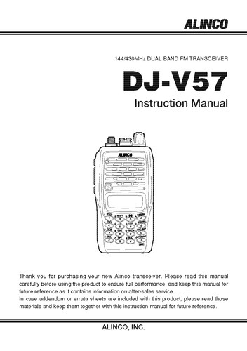 Alinco v57 transceiver - alinco, dj-v57