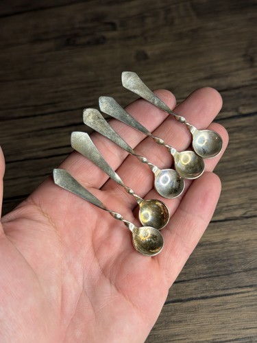 Vintage sterling salt spoons - vintage,