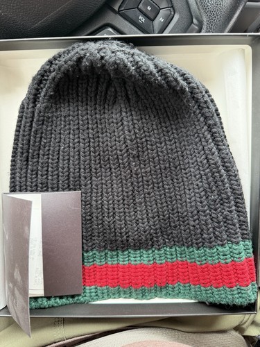 Gucci web stripe knit beanie - stripe,