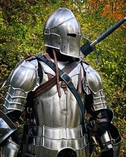 Barbuta Full Plate Armor Suit