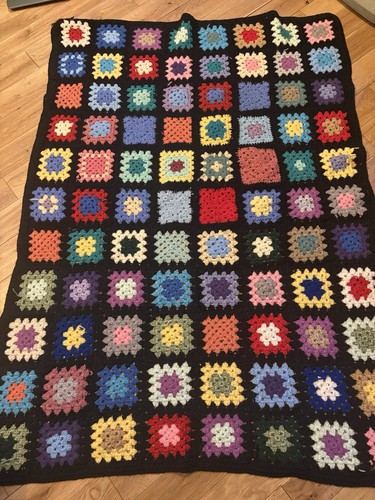 Granny square crochet blanket - square,
